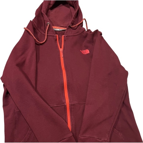 The North Face Women’s Hoodie Half Dome Full Zip XL Red Graphic Logo - Picture 4 of 11